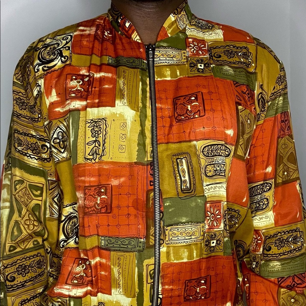 Vintage David Paul New York Abstract Windbreaker